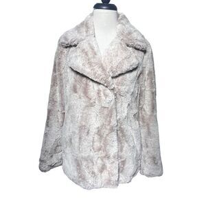 Halogen Blush Faux Fur Jacket Small